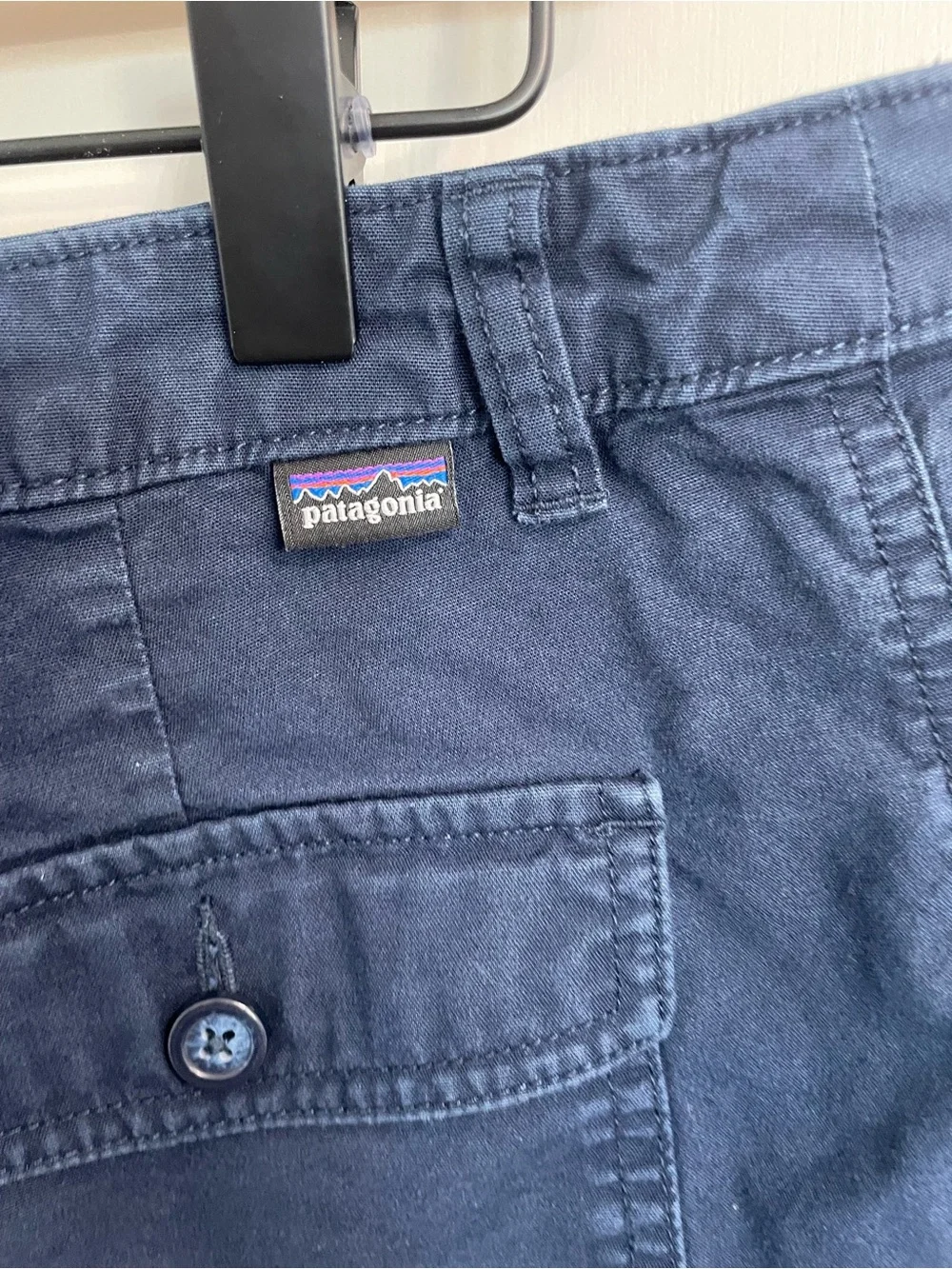 Patagonia Women’s Stand Up Shorts Size 8 Navy Blue Organic Cotton Utility - Picture 3 of 8